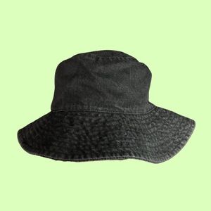 Vintage Black Denim Bucket Hat